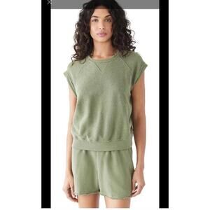 NWOT ATM Anthony Thomas Melillo Destroyed Wash French Terry Raglan Sweatshirt